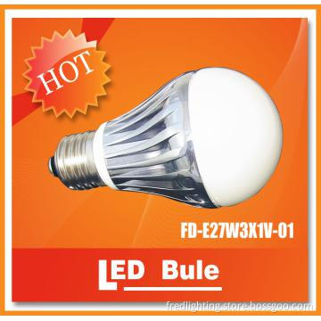 Glass Cover 5X1 Watt LED Bulb E27/E26   AC100-240V